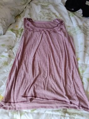 Relaxed Scoop Neck Tank Top in Dusty Rose